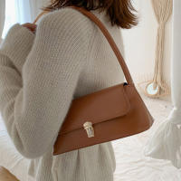 Bolso De Hombro Para Mujer Estilo Retro Tendencia PU Cuero Sólido Color Simple Bolso De Comunicación Con Manija Portátil Bolsos Casual - details 17
