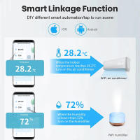 Sensor De Temperatura Y Humedad Zigbee WiFi Tuya Compatible Con Alexa Y Google Assistant Para Hogar Inteligente Medidor Smart Life - details 2