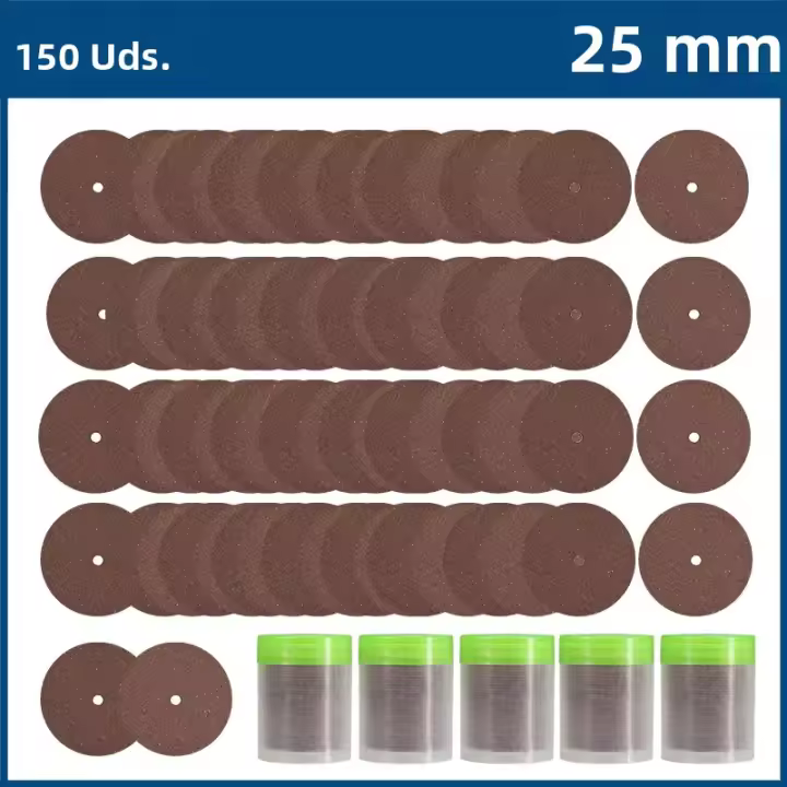 XCAN 150pcs Discos De Corte De Resina 25mm Para Herramienta Rotativa Dremel Circular De Aceite De Madera Y Metal Herramientas Abrasivas - 1
