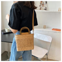 Bolso de Mujer JIOMAY 2023 Verano Bolsos de Mano de Diseñador Bolso de Hombro de Playa con Mango de Madera Cierre de Cordón Tejido de Poliéster - details 30