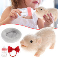 Muñeco De Silicona De Cerdo Miniatura 6 Pulgadas Realista Juguete De Cerdo Lechuzo Interesante Set De Muñeco De Cerdo Silicona Completo - details 0