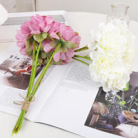 5pcs Rosas Rosa Seda Artificial Peonía Para Boda Decoración De Casa DIY Flores Falsas Económicas Hydrangea Para Manualidades - details 4