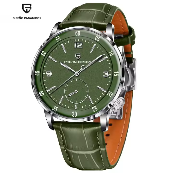 Reloj Mecánico De Moda Para Hombres PAGANI DESIGN PD-1790 42MM 10Bar Impermeable Cristal De Zafiro Resistente Al Shock Cuero De Bota - 1