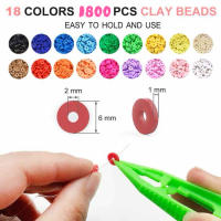 Kit De Hacer Pulseras Con Bolas De Arcilla DIY Kit De Joyería De Amistad Con Encantos Y Bolas Heishi De Polímero Para Regalos - details 1