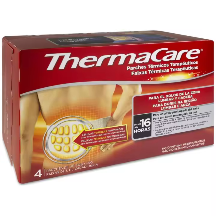 Thermacare Pareches Térmicos Terapeuticos Lumbar Cadera, 4 Unidades - 1