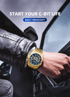 Reloj De Pulsera De Lujo Para Hombres MEGIR De Acero Inoxidable Con Calendario Y Luz Aérea Cronógrafo Resistente Al Agua Reloj De Moda Casual - details 4