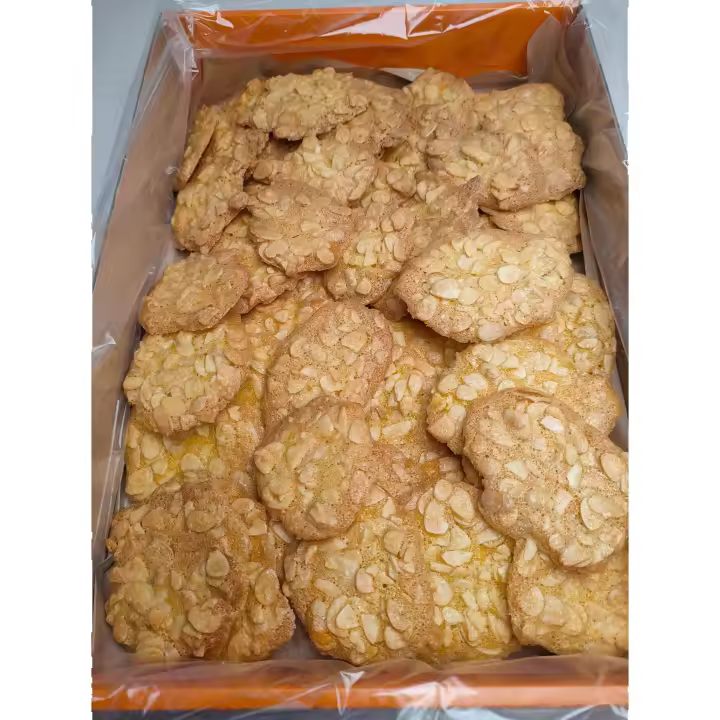 Panvivo. Tejas de almendra. Caja 1 Kg. Sin conservantes. Artesanas. Naturales. Sin grasas TRANS. - 1