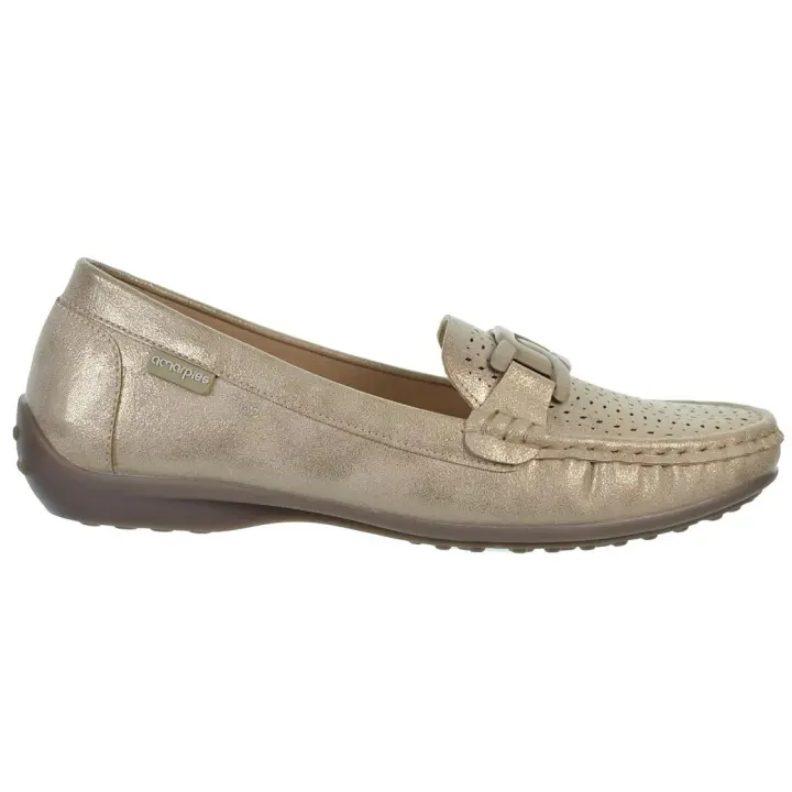 Amarpies 26392 Zapato Mocasín Metalizado Confort Mujer - 1
