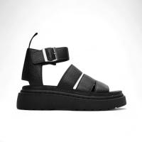 Sandalias de mujer verde caqui, negro y blanco para verano con plataforma, planta del pie acolchada, ajuste con hebilla, cómodas y ligeras en tendencia 2025 dana - details 1