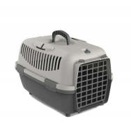 Sweet Home Transportin Para Mascotas Nomade Gris Pequeño 48x32x32cm, Caja de Transporte, Plástico, Puerta de Plastico, Rejillas de Ventilación - Viajes Cómodos y Seguros - details 2