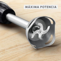 Batidora de mano Moulinex Quickchef+, cuchillas con tecnología Powelix, modo silencioso, 20 velocidades, modo turbo, picadora, varillas, vaso medidor, brazo pasapurés, DD674810 - details 0