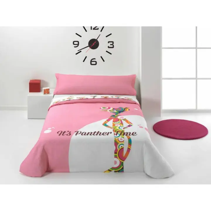 Hosteline - Juego de funda nórdica Hosteline PINK PANTER Pp Multicolor Cama de 90 3 Piezas - 1