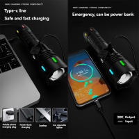 Linterna Táctica LED De Alta Potencia Recargable Con Luz Fuerte Lámpara Super Brillante Para Exterior Resistente Al Agua Con USB - details 5