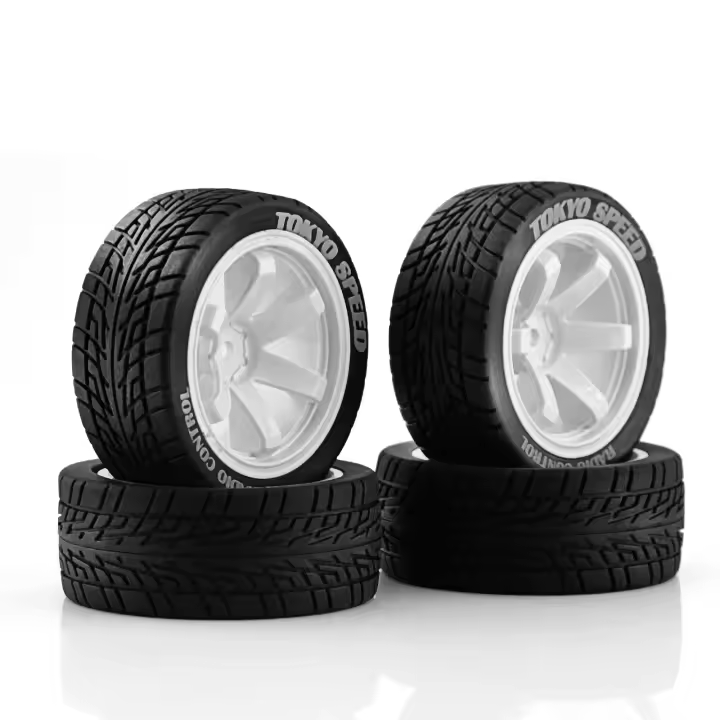 Pneumáticos Y Ruedas Para Coche RC Rally RS RC 1/10 Hex 12mm Para HPI KYOSHO Tamiya XV02 XV01 TA06 TT01 TT02 PTG2 Accesorios De Mantenimiento Para Vehículos Y Juguetes Remotos - 1