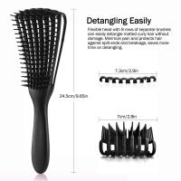 Cepillo Desenredante Para Pelo Cepillo De Masaje Capilar Ideal Para Pelo Grueso Húmedo Y Seco Herramienta De Peluquería - details 3