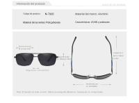 Gafas De Sol Polarizadas KINGSEVEN Para Hombres Estilo Cuadrado Protección UV400 Adecuadas Para Conducir Y Viajes - details 1