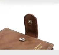 Cartera Corta Para Hombre De Cuero PU De Alta Calidad Porta Tarjetas Y Fotos Pequeña Monedero 3-Plegable Estilo Slim - details 13