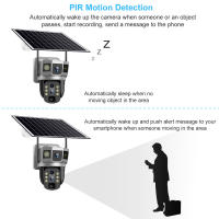 Cámara Solar Exterior 4G Sim IP 12MP HD Vigilancia CCTV Inalámbrica Cámara De Video Con Detección De Movimiento Humano Visión Nocturna Seguridad Monitoreo - details 6