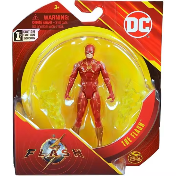 WARNER BROS : DC Comics - The Flash - Figura de acción - Muñeco Articulado Flash 10 cm y 2 Accesorios  - Coleccionable - Regalo Original - Edad recomendada mayores de 3 años - 1