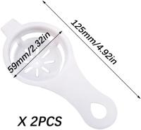 Egg Separator, 2 Pcs Egg Yolk White Separator, Egg White Separator, Egg White Filter, Kitchen Baking Tool - details 0