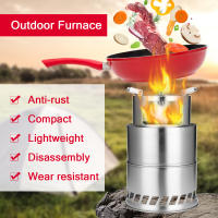 Estufa De Madera Portátil Para Exteriores Acero Inoxidable Desmontable Antigolpes Para Camping Caminatas Picnics Cocina - details 7