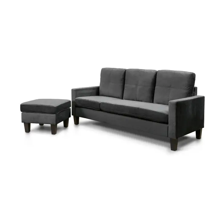 Sofa + Puff Convertible en Chaise Longue New Vika     Saldos y Stocks - 1
