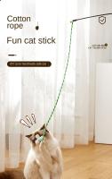 Juguete Interactivo Para Gatos Con Plumas Y Cinta De Satén Con Campana Varita Telescopio Para Divertir a Los Gatos Y Gatitos Accesorios Para Gatos - details 0