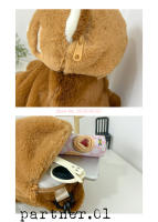 Mochila De Peluche Roja Panda Estilo Acostado Personalizable Muñeca Suave Bandolera Para Mujer Regalo De Cumpleaños Estilo Lindo Y Suave - details 8