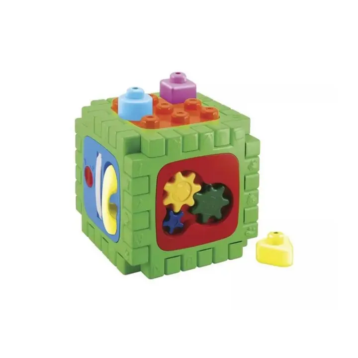 Cubo de actividades con musica y engranajes para bebes - 1
