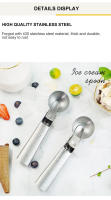 Cuchara De Hielo De Acero Inoxidable Para Helado Y Frutas Hueso De Sandía No Pegajoso Hacer Bolas De Hielo Máquina De Hielo De Hockey En Bicicleta Cuchara De Helado - details 7