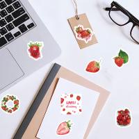 Pegatinas Creativas De Fresa 46pcs Para DNI Cuaderno Botella De Agua Equipaje Estación De Año Nuevo Escuela Accesorios De Papel - details 8