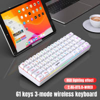L500 Wired/Wireless Gaming Keyboard 61 Keys With Dynamic RGB Backlight For PC Laptop Gamer - details 8