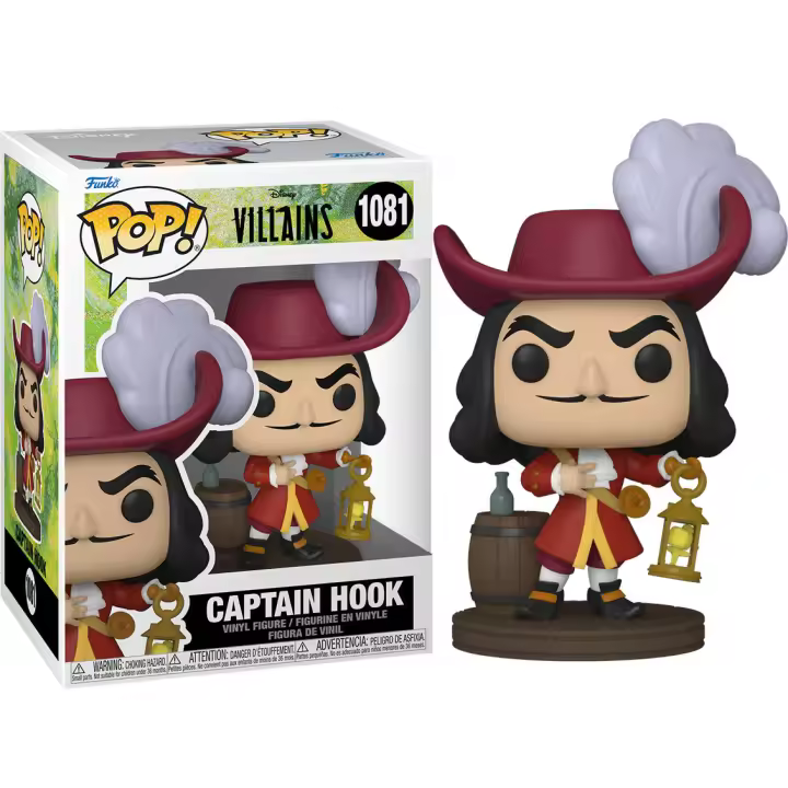 Figura Pop Disney Villains Captain Hook-Figura de Vinilo Coleccionable - Idea de Regalo- Mercancia Oficial - Juguetes para Niños y Adultos - Movies Fans - Muñeco para Coleccionistas y Exposición - 1