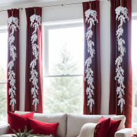 1pc Simulación De Uva De Navidad Para Decoración De Fiesta Y Hogar Arreglo Floral Colgante De Valla Estilo Navideño - details 6