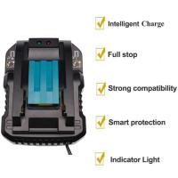 Cargador de iones de litio para Makita DC18RC DC18RA de 7,2 V a 18 V. Cargador de badería de reposición para BL1830 y BL1430 (4 A). - details 0