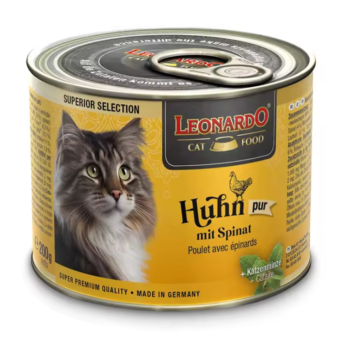 Leonardo Superior Selection Pollo y Espinacas Latas para Gatos - 1