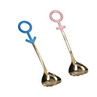Cuchara de pareja innovadora en forma de corazón Cuchara de acero inoxidable 304 para cocina Hogar Restaurante Azul Oro rosa - details 2