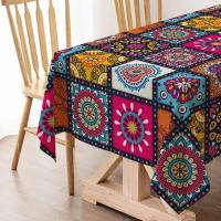 Mantel Geométrico Impermeable Para Mesa De Café Redonda Y Cuadrada Decoración De Mesa De Comedor Poliéster 100% Un Pieza - details 4