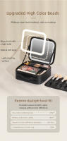 Estuche De Maquillaje Con Espejo LED Y 3 Ajustes De Color Estuche De Viaje Con Divisores Ajustables Tamaño Compacto Material PU - details 2