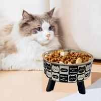 Tazón De Gato De Acero Inoxidable Con Diseño Elevado Antideslizante Y Preventa De Derrames Tazón De Agua Para Perros Y Gatos Con Forma Alta - details 0