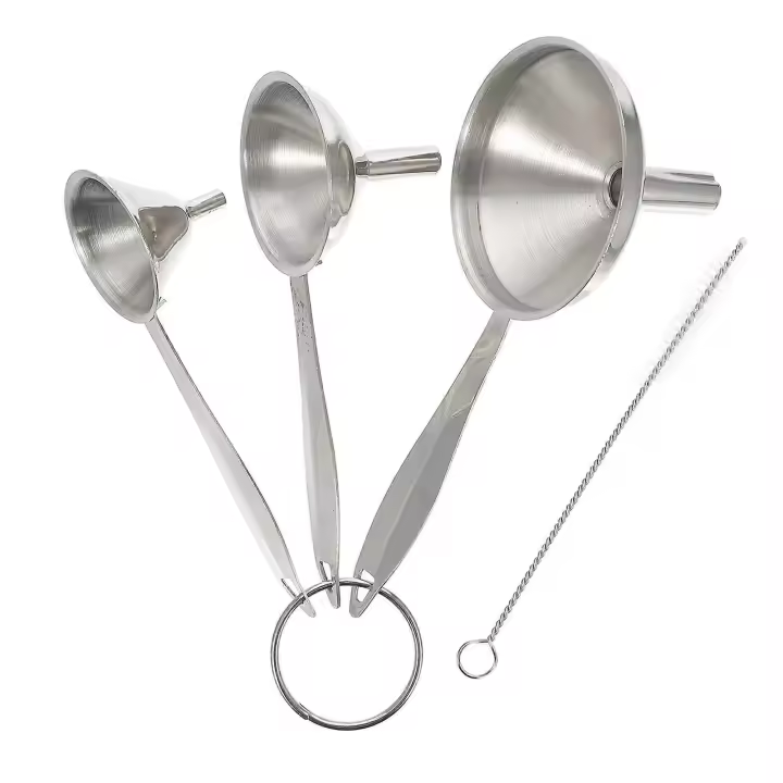 Embudo pequeño para frascos de 3 piezas, embudos de cocina, embudo para aceites esenciales, mini embudo para perfumes. - 1