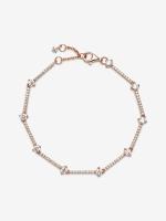 Pandora - Pulsera de Barras pavé Brillantes-Baño de Oro Rosa de 14 K - details 3