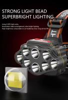 Lámpara Frontal LED Multifuncional Con Batería Integrada Y Pantalla De Potencia 8 LEDs 500 Lumens Para Deporte Y Exploración - details 3