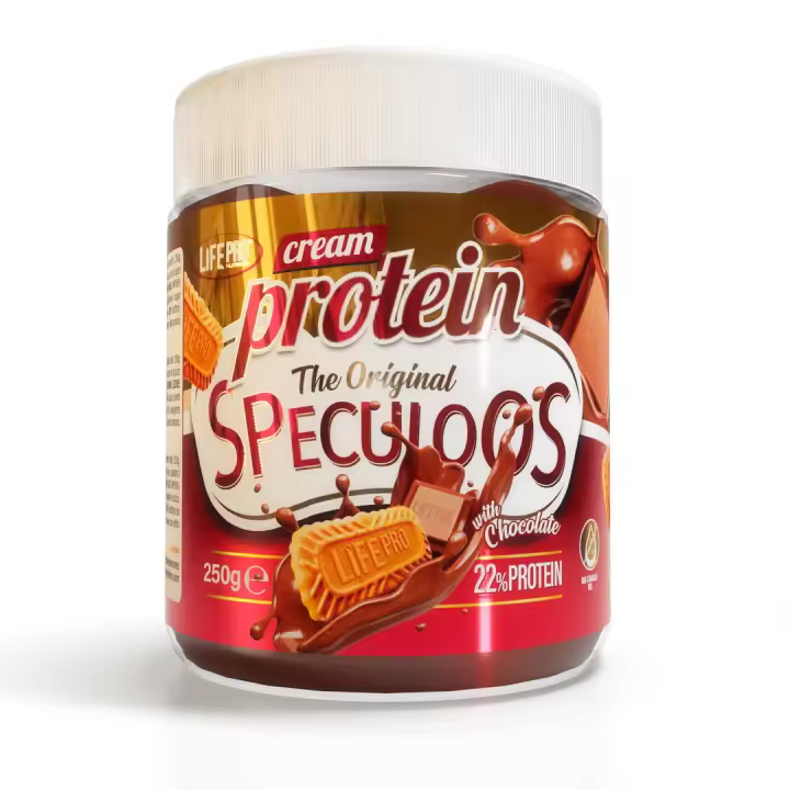LIFE PRO FITFOOD PROTEIN CREAM SPECULOOS DARK CHOCOLATE 250G - Deliciosa Crema Saludable Para untar - Sabor Chocolate Galleta - 1