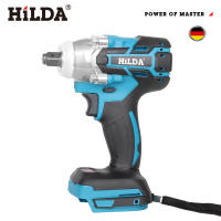 Llave De Impacto Eléctrica HILDA 21V Recargable Sin Llave De Fijación 1/2 Sin Batería Para Bricolaje En Casa Motor Sin Escobillas - details 0