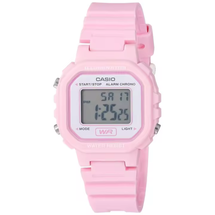 Reloj casio digital MUJER LA-20WH-4A1 color rosa alarma y luz led - 1