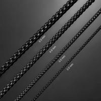 Collar Clásico De Enlace De Caja HIYEE En Negro Para Hombres Y Mujeres Acero Inoxidable Joyería DIY Regalo Con Diámetro De 2mm/3mm/4mm/5mm - details 0