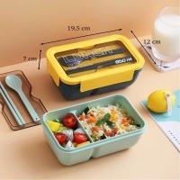YverLand - Fiambrera para llevar la comida al trabajo. Lunch box, caja de almuerzo infantil para niños de colegio. Tupper lonchera con compartimentos herméticos porta alimentos - details 0