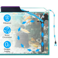 Bomba Multifuncional Para Acuario 3 En 1 Circulación De Agua Filtro Oxigenación Cambio De Agua Submersible Para Tanque De Peces - details 3