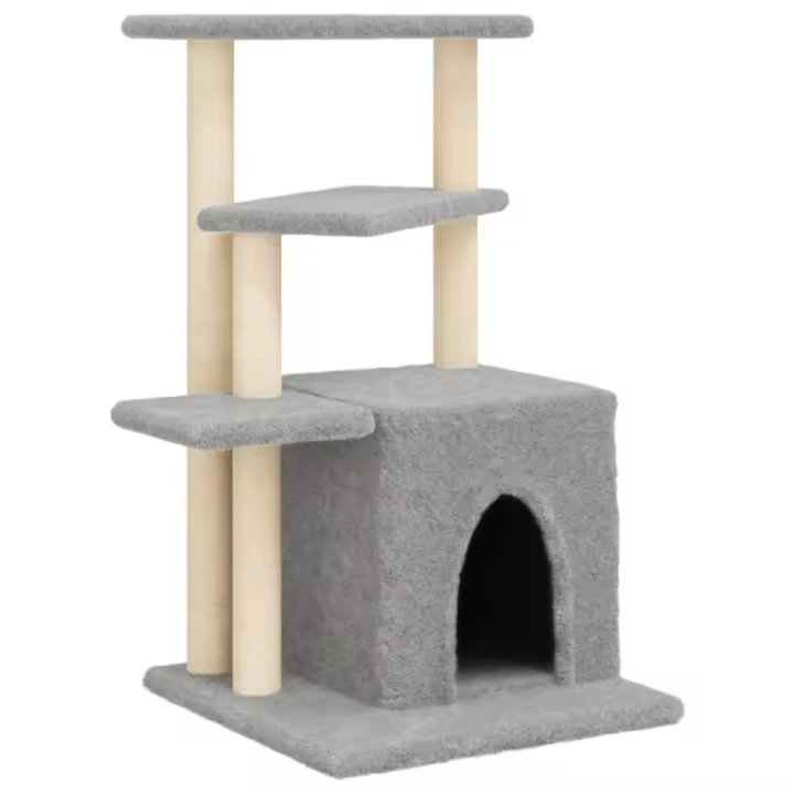 Rascador para Gatos with postes de ISAL gris Claro 83,5 cm - 1